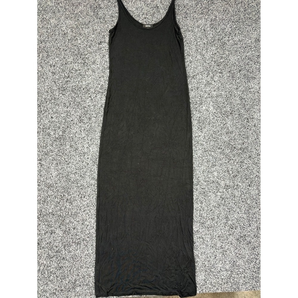 Babaton Dress Women M Black Maxi Bodycon MCM1-8213-14 Modal Stretch Minimalist
